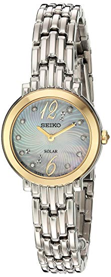 Seiko Women's Tressia Japanese-Quartz Watch with Stainless-Steel Strap, Silver, 10 (Model: SUP354