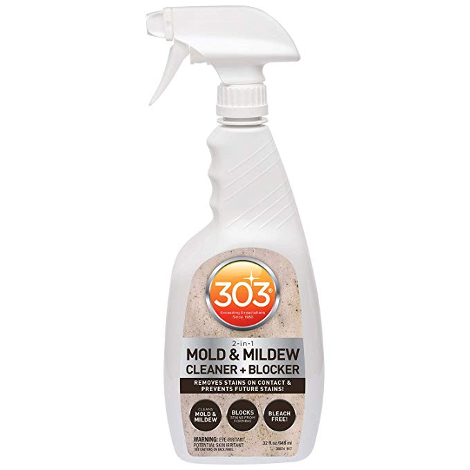 Mold and Mildew Remover - Cleaner for Bathroom, Kitchen, Boat, Car, Outdoor and more. Best for blocking and preventing new stains 2 in 1 Formula. 32oz 303