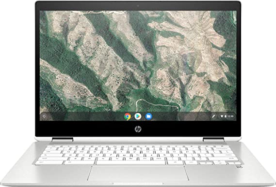 HP Chromebook x360-14" HD Touch - Pentium Silver N5000-4GB - 64GB eMMC - Silver White