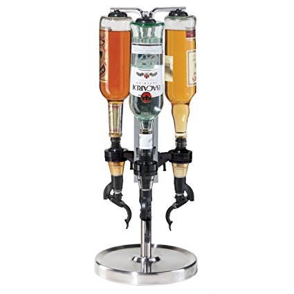 Oggi Professional 3-Bottle Revolving Liquor Dispenser