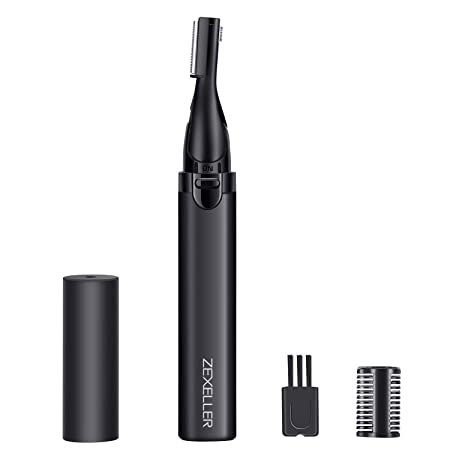 [Upgraded] Zexeller Eyebrow Trimmer Precision Eyebrow Razor Electric Facial Hair Remover with Comb Facial Hair Trimmer Electric Epilator, Portable Painless, Easy cleaning (Battery Not Included)