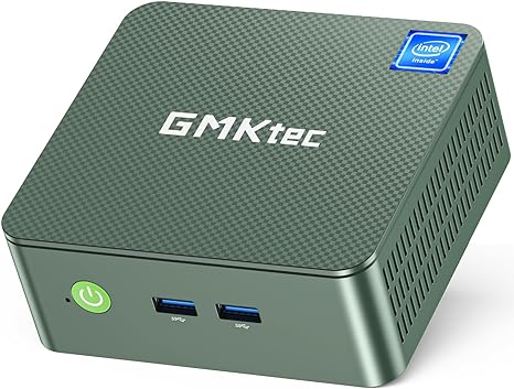 GMKtec Mini PC, Intel Alder Lake N100 Windows 11 Pro (3.4GHz), 8GB DDR4 RAM 256GB PCIe M.2 SSD, Desktop Computer 4K Dual HDMI Display/4x USB3.2/WiFi 6/BT5.2/RJ45 Ethernet Nucbox G3