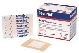 Coverlet Patches Adhesive Bandage 4" x 2-3/4" , Extra-large ,Latex-free, (Box of 50)