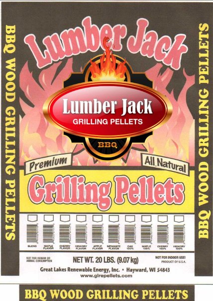 Lumber Jack 20-Pound Bag, 100% Oak Wood BBQ Grilling Pellets