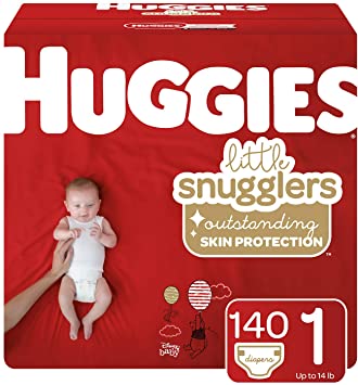 Huggies Little Snugglers Baby Diapers, Size 1, 140 Ct