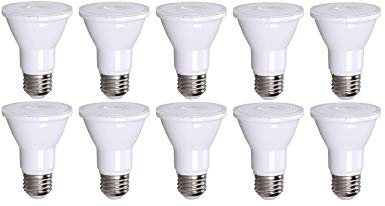 10 Pack PAR20 LED Bulb 75W Replacement, Bioluz LED Spot Light Bulb, 3000K Soft White, E26, 40 Degree Beam Angle, UL Listed