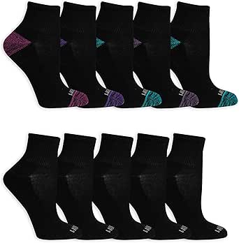 Fruit of the Loom Women's Everyday Soft Cushioned Ankle Socks (10 Pack)