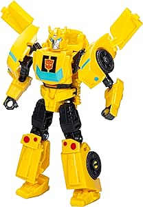 Transformers EarthSpark Warrior Class Bumblebee 5-Inch Robot Action Figure, Converts in 19 Steps, Interactive Toys for Boys and Girls Ages 6 and Up