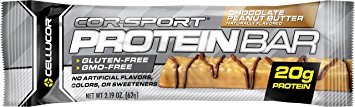 Cellucor COR-Sport Protein Bar For Fuel and Recovery, Chocolate Peanut Butter, 5 Bars