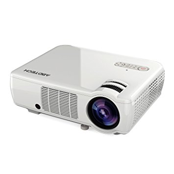 Abdtech 2600 Lumens LED Home Theater Projector Support HD 1080P Video- 5.0 Inch LCD TFT Display With Optical Keystone USB/AV/HDMI/VGA(White)