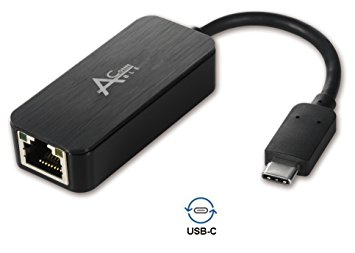 Ableconn USBCE1003 USB Type C to Gigabit Ethernet Network Lan Adapter (Black) - Compatible with MacBook Pro 2016, MacBook Retina 12" 2015 / 2016, Chromebook Pixel 2015, XPS 2016 & More