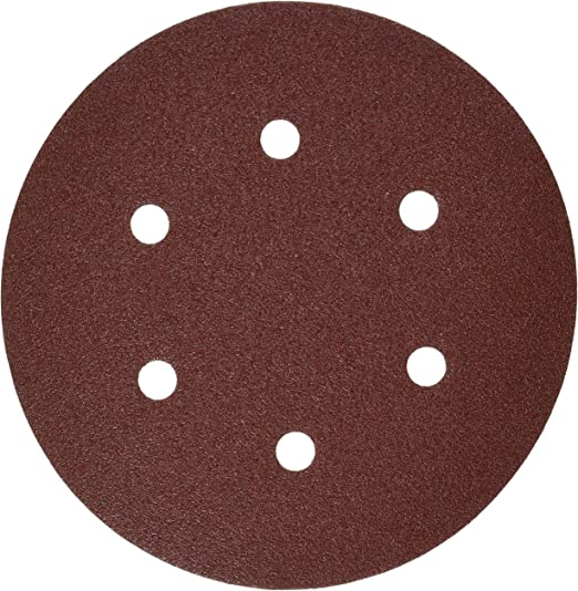 BOSCH SR6R080 5-Piece 80 Grit 6 In. 6 Hole Hook-And-Loop Sanding Discs