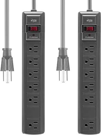 KMC 6-Outlet Surge Protector Power Strip