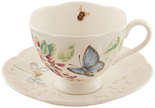 Lenox Butterfly Meadow Blue Butterfly Cup and Saucer Set