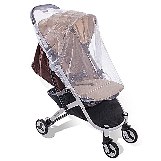 Newdora Baby Mosquito Net for Strollers, Carriers, Car Seats, Cradles. Fits Most Pack'n'Plays, Cribs, Bassinets & Playpens. 150x120CM, Portable & Durable Baby Insect Netting