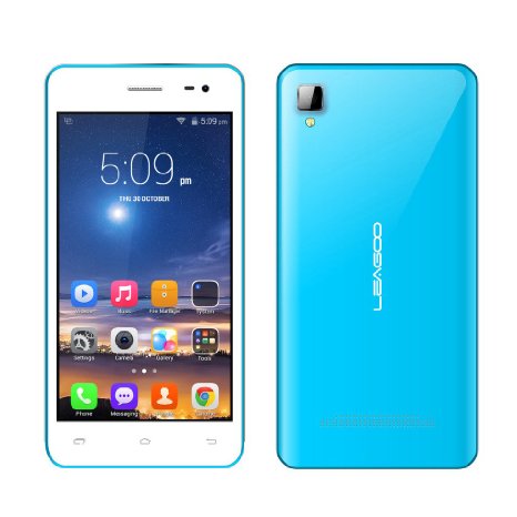 EASYSMX Leagoo Lead 6 Smart Phone Android 442 MTK Dual-Core Processer 45 inch IPS Display 1600 mAh Lithium Battery Dual Camera 2G3G Dual SIM Standby Blue