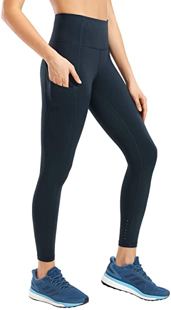 CRZ YOGA Women's High Waisted Yoga Pants with Pockets Naked Feeling Workout Leggings-25 Inches