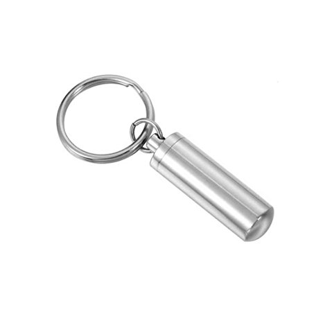 ECYC® Aluminum Keychain Pill Case Container Water-proof Keychain Pill Holder