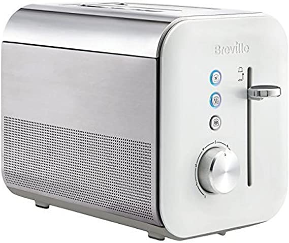 Breville - VTT676 - grille-pain 2&nbsp;fentes - Collection ultra brillante - avec variateur de dorage et extraction facile - blanc