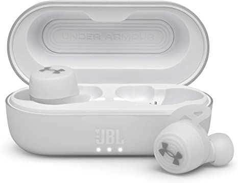 JBL Under Armour True Wireless Streak: Ultra-Compact in-Ear Sport Headphones - White (UAJBLSTREAKWHTAM)