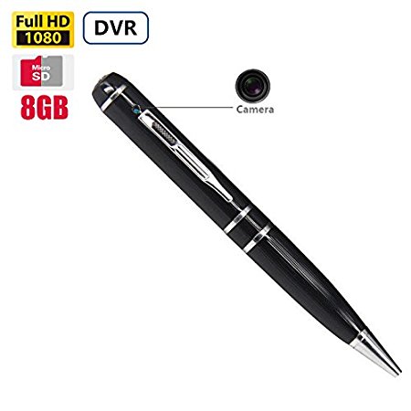 5.0 Megapixel Hidden Camera Spy Pen 8GB Memory 1080P FHD Video and Audio Recording Long Battery Working Time Functional Writing Pen Covert Hidden Video Spy Camera