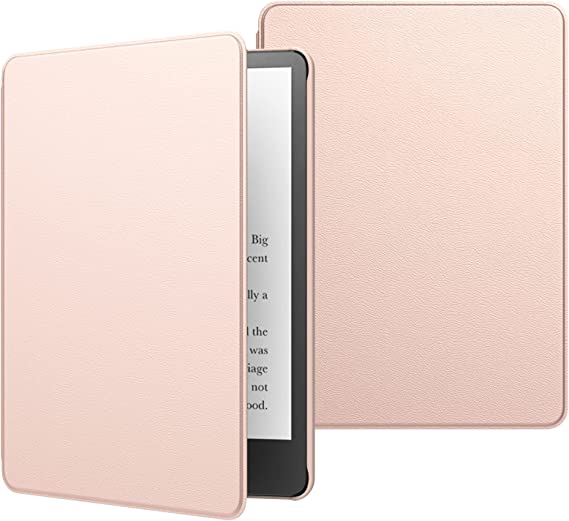 MoKo Case for 6.8" Kindle Paperwhite (11th Generation-2021) and Kindle Paperwhite Signature Edition, Lightweight Shell Cover with Auto Wake/Sleep for Kindle Paperwhite 2021 E-Reader, Rose Gold