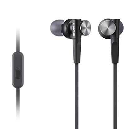 TopOne New SEALED Sony MDR XB50AP B Black Earbuds Headphones Extra Bass Headset Mic