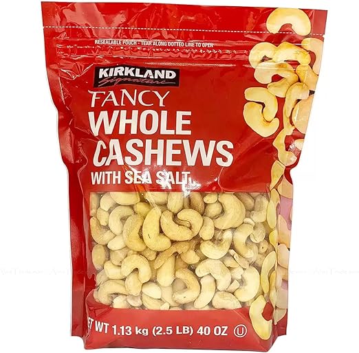 KIRKLAND SIGNATURE ORGANIC CASHEWS 1.13KG