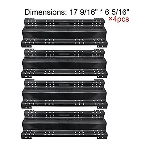 hotsizz Hotsizz 98511(4-pack) Porcelain Steel Heat Plate Replacement for Select Brinkmann and Charmglow Gas Grill Models