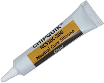 Chip Quik NCS10C-20G Neutral Cure Silicone Adhesive Sealant 20g Squeeze Tube (Clear)