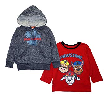 Paw Patrol Toddler Boys 2-Pack Sherpa Hoodie & T-Shirt Set