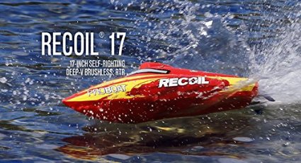 Pro Boat Recoil Self-Righting Deep V Brushless: RTR Toy Boat, 17"
