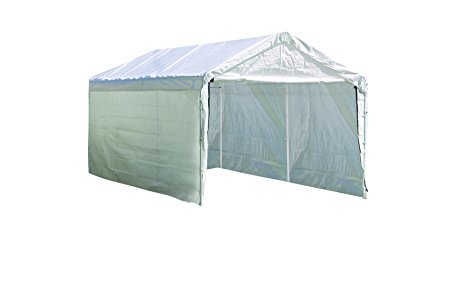 ShelterLogic 10 x 20- Feet Canopy Enclosure Kit, Fits 2- Inch Frame, White (Side Panels Only Shelter Accessory)