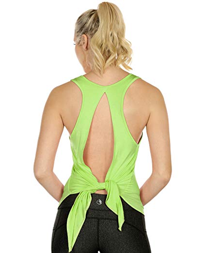 icyzone Sexy Yoga Tops Workout Clothes Racerback Tank Top for Sport Women