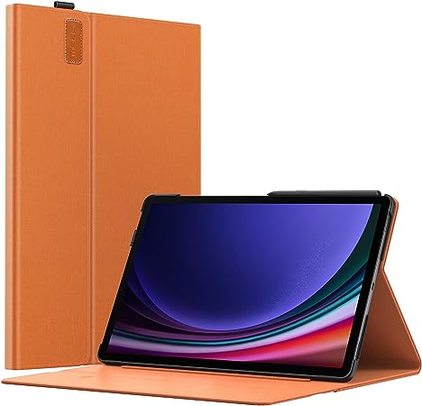 MoKo Case for Samsung Galaxy Tab S9  Plus 2023 (SM-X810/SM-X816B/SM-X818U), Multi-Angle Stand Protective Cover for Galaxy Tab S9 Plus 12.4 Inch Tablet with Pen Holder/Auto-Sleep, Brown