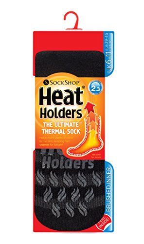 Heat Holders - Mens Thermal Slipper Socks 6-11 uk - 39-45 Eur