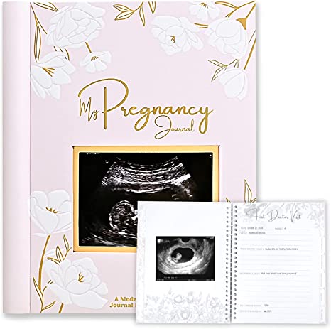 Pregnancy Journal, Pregnancy Announcements - 80 Pages Hard Cover Pregnancy Book For Mom To Be Gift - Pregnancy Gifts For New Moms - First Time Expecting Mom Gift - Baby Album And Memory Book (Blossom)