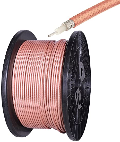 Eightwood RG400 RF Coax Cable M17/128 Double Shield Coaxial Cable 40 feet