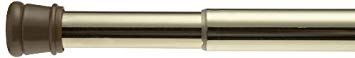 Carnation Home Fashions Adjustable 41-to-72-Inch Steel Shower Curtain Tension Rod, Brass