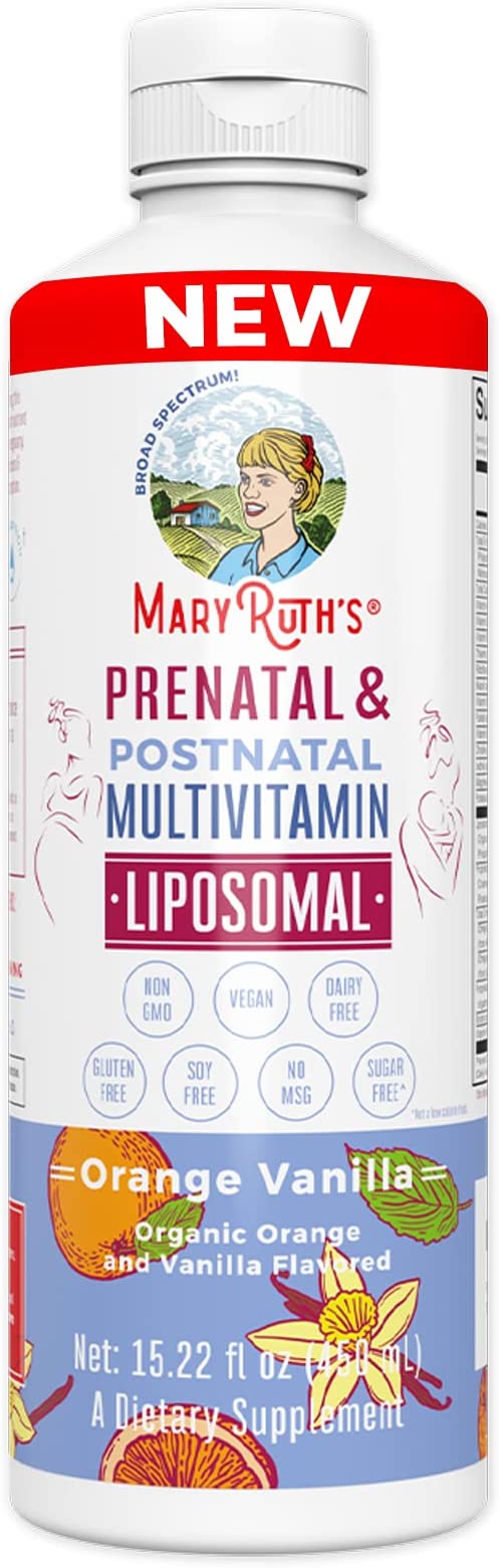 MaryRuth’s Prenatal & Postnatal Multivitamin for Women | Sugar Free | Formulated for Pre-Conception, Pregnancy & Nursing | Vegan | Non-GMO | Gluten Free | 15.22oz