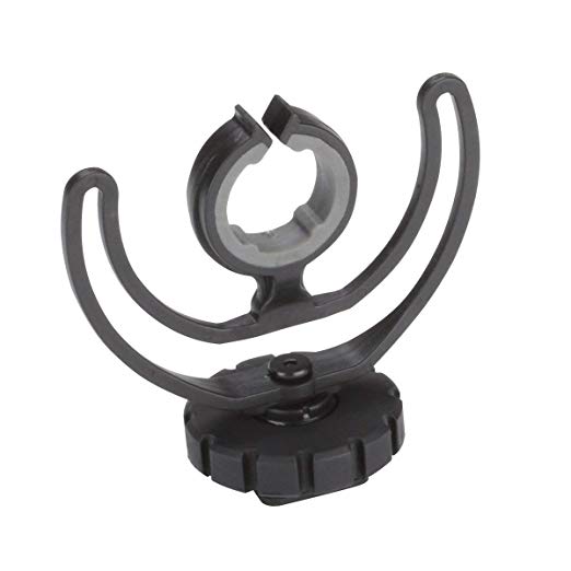 On Camera Shock Mount Holder Bracket 3/8'' Screw Female Mount with 360 Degree Left and Right Rotation for RODE VideoMicro and VideoMic Me Microphone