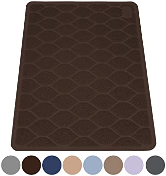 MIGHTY MONKEY Premium Cat Litter Trapping Mats, Phthalate Free, Best Scatter Control, Large and Jumbo XL, Mat Traps Litter, Easy to Clean, Soft on Kitty Paws