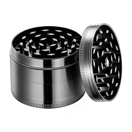 Herb Grinder, TopElek Premium Zinc Alloy Grinder with Magnetic Top for Dry Herb and Tobacco with Better Quality - 2.0 Inches, 4 Layers