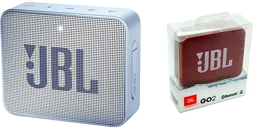 JBL GO2 - Waterproof Ultra Portable Bluetooth Speaker - Gray & GO2 - Waterproof Ultra Portable Bluetooth Speaker - Red