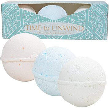 Fizz Bath Bombs: 'Time To Unwind' Aromatherapy Spa Lush Bath Bomb Gift For Her. Made For Ladies Who Love To Relax In The Bath.