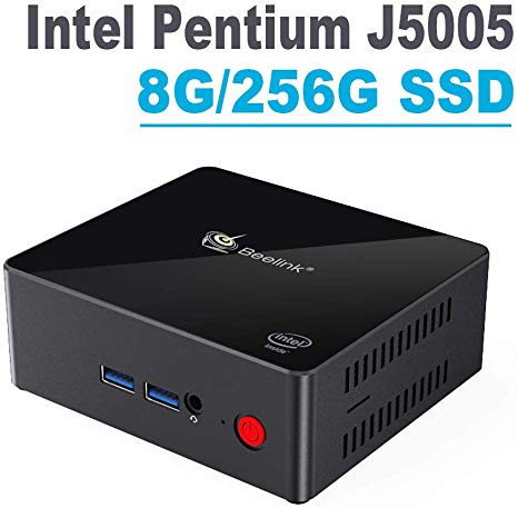 Mini PC, Beelink Gemini X55 Intel Pentium J5005 4M Cache, Up to2.8GHz,8G RAM 256G SSD, Windows 10 Mini Computer Support 4K 60FPS Play, Gigabit Ethernet, Dual-Band Wi-Fi, Bluetooth 4.0