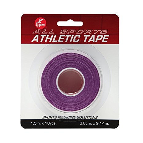 Cramer Team Color Athletic Tape, Easy Tear Tape for Ankle, Wrist, & Injury Taping, Protect & Prevent Injuries, Promote Healing, Athletic Training Supplies, 1.5" X 10 Yard Roll, Colored AT Tape