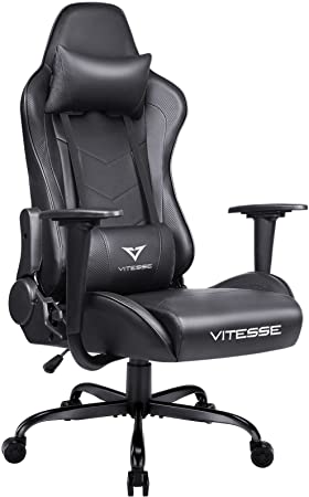 Acestar Gaming Chair,Gamer Chair for Adults,Video Game Chairs,Racing Style Gaming Chairs,Comfortable high Back Adjustable Swivel Gaming Chair 400lbs Weight Capacity with headrest (Black)