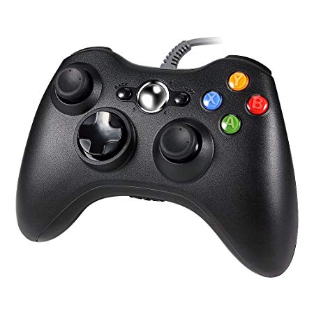 Issten Xbox 360 Wired Controller,2.4GHZ Game Controller Gamepad Joystick Xbox & Slim 360 PC Windows 7,8,10(Black)