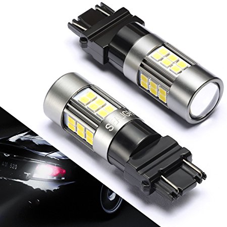 3156/3157/3057/3056 LED Bulbs Backup Lights, Reverse Lights for Trucks, SEALIGHT Xenon White (Pack of 2)